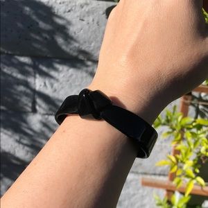 Black plastic knot bracelet